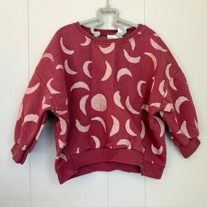 Zara Kids dark pink moon sweater
